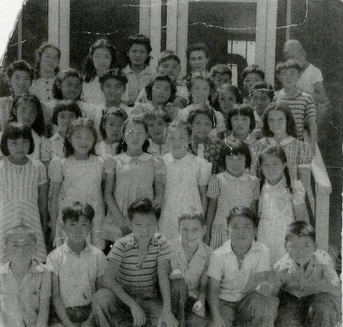 [School children in the Rohwer incarceration camp]