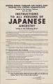 State of California, [Instructions to all persons of Japanese ancestry living in the following area:] Ventura County