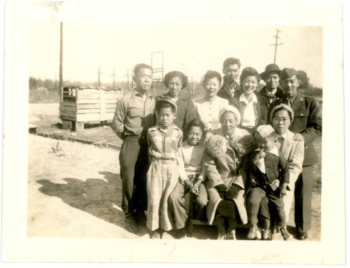 Yoshinaga family at incarceration camp
