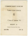 Commencement exercise, Topaz High School, Class of Summer '43