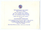 Inaugural ceremonies invitation card