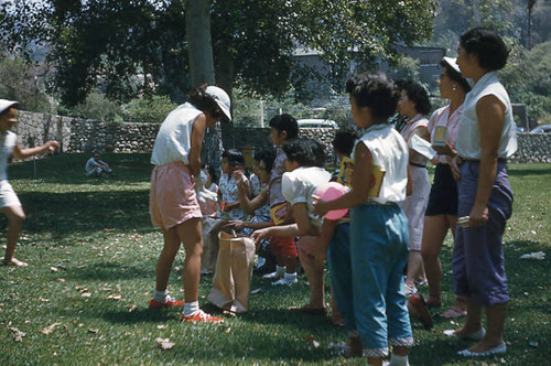 Women, girls, and children at Little Miss picnic