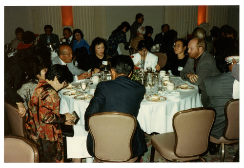 Group table at justice in action awards dinner