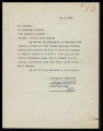 Letter from Shoji Nagumo, Agriculture Committee, Heart Mountain, to Mr. Glen Hartman, Agriculture Division, May 1, 1944