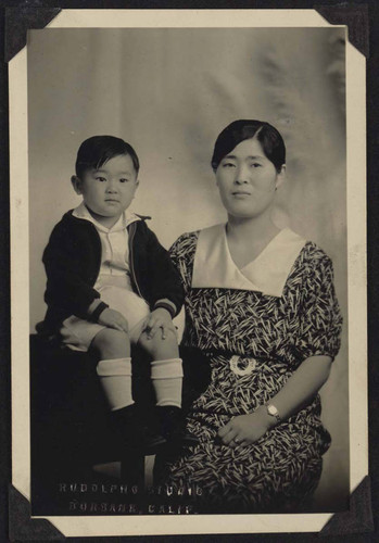 Woman and young boy