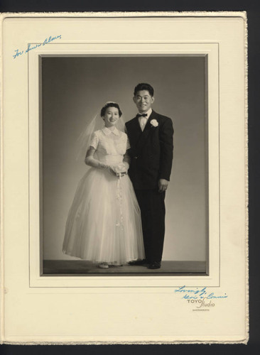 Wedding portrait of Sueo "Goi" and Connie
