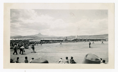 Baseball game at Heart Mountain