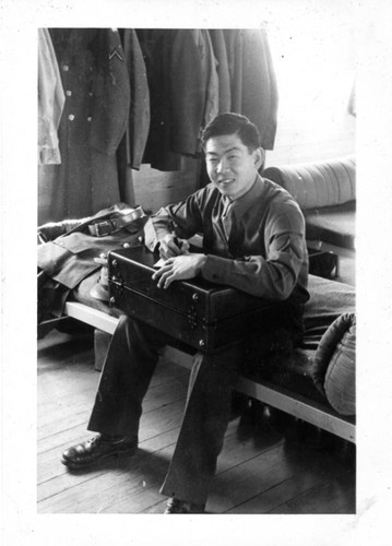 [Toshikuni Taenaka in US Army uniform]