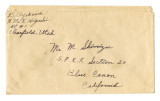 Envelope from Kiyoshi Uyekawa to Mr. M Shimazu