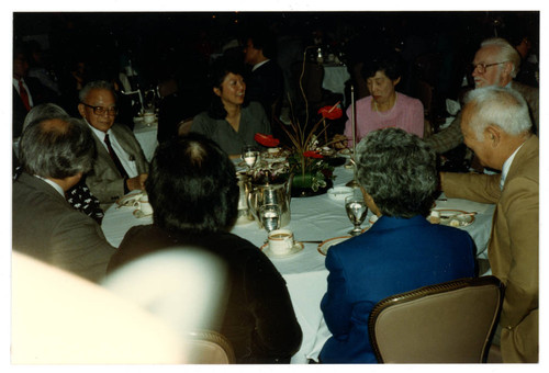 Group table at justice in action awards dinner