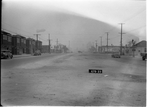 Street with houses and businesses