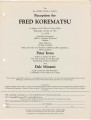 You are cordially invited to attend a reception for Fred Korematsu in support of the writs of coram nobis