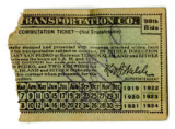 San Pedro Transportation Co. dual commutation ticket