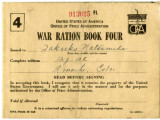 War ration book four, OPA form R-145, Takako Natsumeda