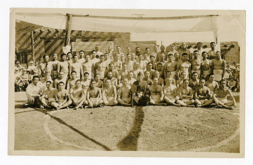 Sumo wrestlers at Santa Fe Internment Camp