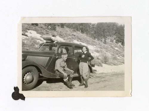 Sumiko Dorothy Tanabe and a friend visiting the snow