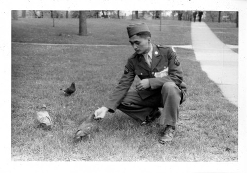 [Japanese American soldier in US Army uniform]