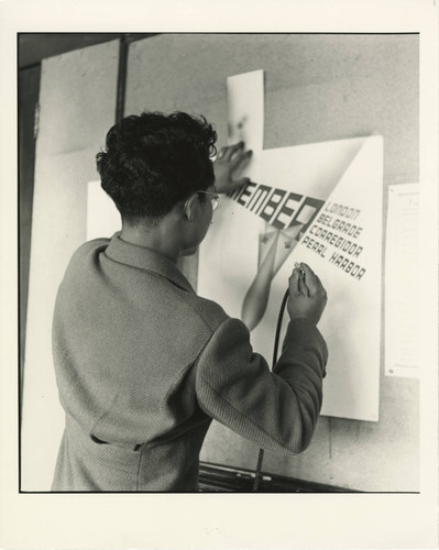 [John Gutmann's Class in Poster Design, 1942]