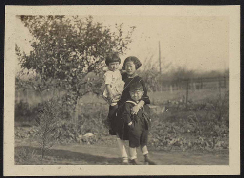 Children on family farm