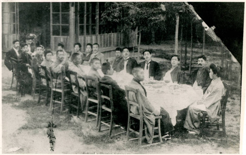 Group of people around table