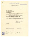 Letter from War Relocation Authority, U.S. Department of the Interior, to Mr. Fumio Fred Takano, April 16, 1946