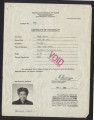 Certificate of nationality, Haruye Asoo