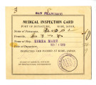 Medical inspection card