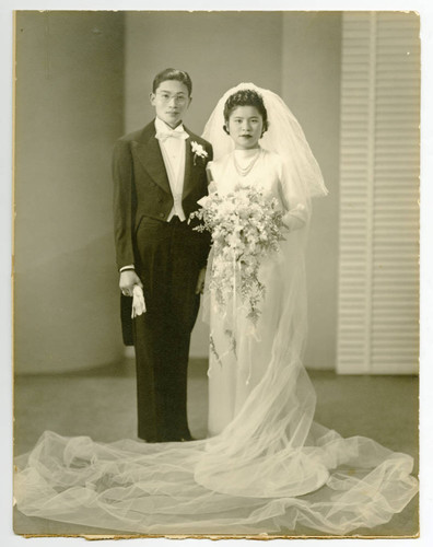 Jack Robert Toshio and Teruko Masumoto wedding portrait