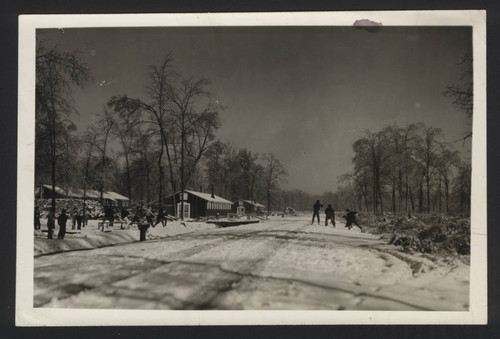 Snowball fight at Jerome Incarceration Camp