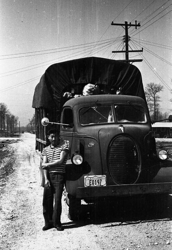 Takashi Ishida with truck