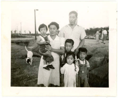 Family at incarceration camp