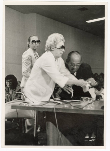 Lillian Baker attacking Jim Kawaminami at CWRIC hearing