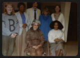 Aiko Herzig Yoshinaga and Amy Carter with a group of women