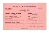 Notice of assignment, Form WRA-21, Kiyoshi Uyekawa