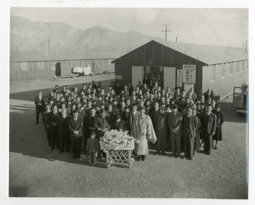 Exterior photograph of a funeral for Sachiko Sawamura