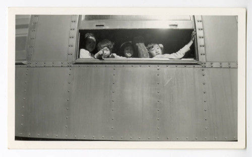 Children on a train