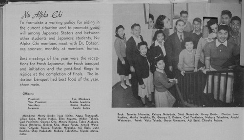 Nu Alpha Chi, in Del Sudoeste yearbook, 1942