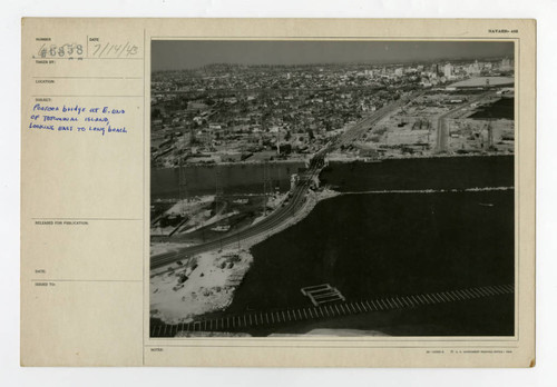 Pontoon bridge near Long Beach