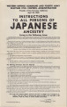 State of California, [Instructions to all persons of Japanese ancestry living in the following area:] Santa Barbara and San Luis Obispo counties in region around Santa Barbara