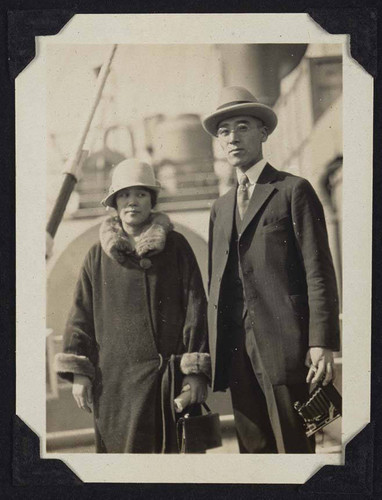 Man and woman on steamboat