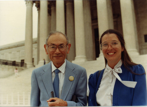 Fred Korematsu and Ellen Carson