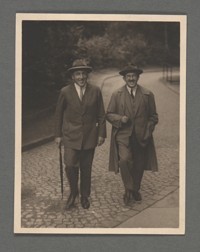 [Otto Stern on right and Rudolf Ladenburg on left.]