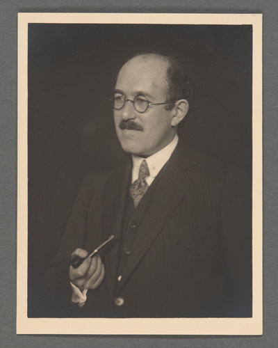 [Portrait of Otto Stern, holding a pipe.]