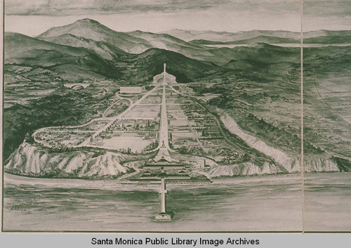 Artist rendering of the Pacific Palisades (Part 1) showing Via de La Paz