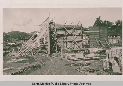 Construction of Paul Revere Jr. High School which opened September 12, 1955 as Palisades-Brentwood Junior High School