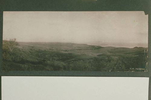 Open fields in Pacific Palisades looking south to the Long Wharf and Santa Monica Bay