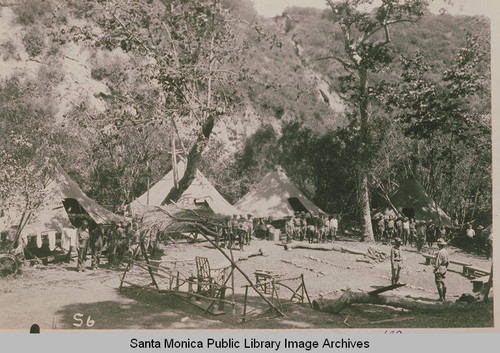 Boy Scouts at Institute Camp in Temescal Canyon