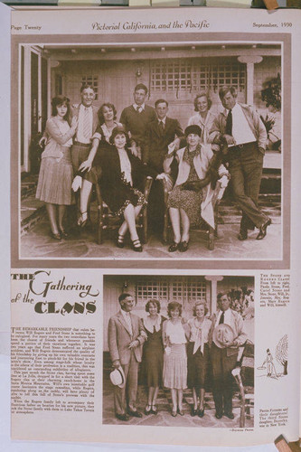 Will Rogers Family at their house at their ranch in Rustic Canyon, Calif. appearing in an article for "Pictorial California Magazine."