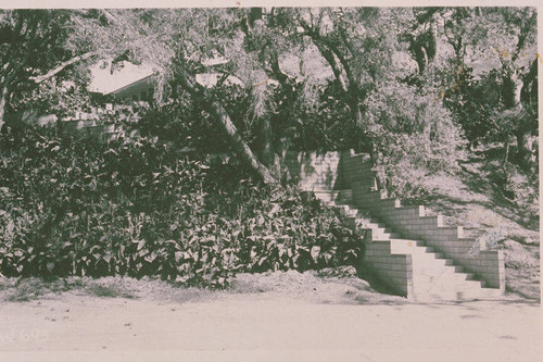 Temporary auditorium for the Tabernacle in Temescal Canyon, Calif