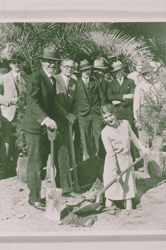 Actress Thelma Todd? at a ground-breaking in Pacific Palisades, Calif